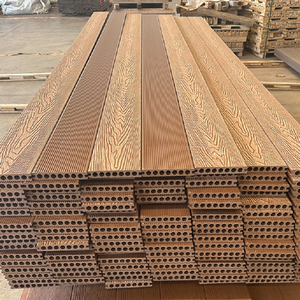 Hot Sale Outdoor Patio <b>Decking</b> Dark Wood Plastic Composite Flooring 3D Woodgrain WPC <b>Decking</b> Board - Product Image 1