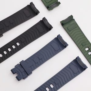 Correas de <span class=keywords><strong>reloj</strong></span> de goma FKM de extremo curvo, correa de <span class=keywords><strong>reloj</strong></span> de 20mm para correa de <span class=keywords><strong>reloj</strong></span> <span class=keywords><strong>Omega</strong></span> <span class=keywords><strong>Seamaster</strong></span> 300 - Product Image 4