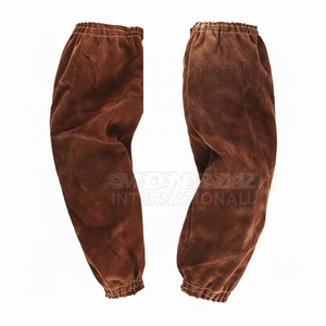 Le bras de soudage en cuir résistant au feu de Protection couvre les manchons de soudage en cuir de vachette fendu industriel bras Durable - Product Image 1