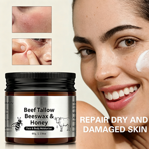 Crème Hydratante <span class=keywords><strong>Visage</strong></span> et Corps au Suif de Bœuf, Cire d'Abeille et Miel OEM ODM Raffermissante et Réparatrice 60g Hydratante Tous Types de Peau pour Femmes - Product Image 4