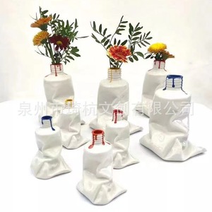 Creative Irregular Tabletop <b>Vase</b> Purple <b>Small</b> Red <b>Small</b> Yellow <b>Small</b> Orange Large Blue Large Pink Decorative Bottle Gift Item - Product Image 3