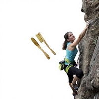 Brosse à craie d'escalade avec poils naturels de sanglier et manches en bois de hêtre et de chêne massif pour l'élimination de la poussière lors de l'escalade et du bouldering