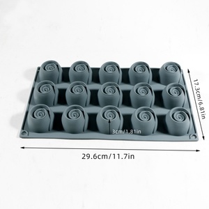 Moule de cuisson en silicone rose de qualité alimentaire TangChu à démoulage facile, idéal pour les cupcakes DIY, les savons, les bougies et les cadeaux romantiques faits main - Product Image 6