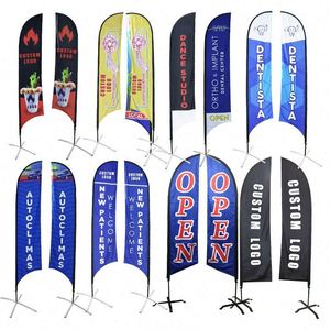 ธงเตือนชายหาดสำหรับกิจกรรมการโฆษณากลางแจ้งการพิมพ์แบบกำหนดเอง - Product Image 1