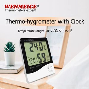 यूरोपीय अनुपालन इनडोर थर्मो-हाइग्रोमीटर-हाइग्रोमीटर-सुरक्षा प्रमाणित बेबी रूम मॉनिटर 0.1 साथ मॉनिटर - Product Image 5