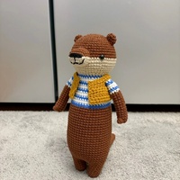 Nouveauté : Adorables poupées amigurumi en forme d'otter, jouets en crochet, peluches en forme d'otter