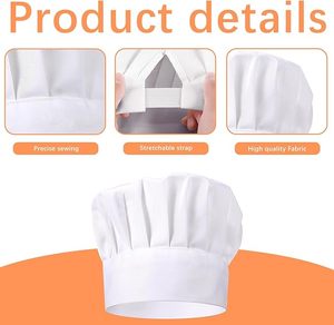 <strong>Chef</strong> <strong>Hat</strong> for Adult Adjustable Custom logo High Quality Elastic Poly-Cotton Kitchen Wholesale Cooking Cap <strong>Chef</strong> <strong>Hats</strong> for Unisex - Product Image 4