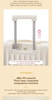 Valise multifonctionnelle à roulettes en plastique rigide léger, pour voyage de maternité, avec compartiment pour sac à dos