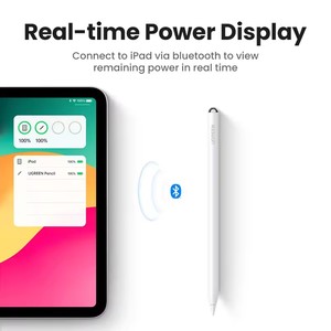 ปากกาสไตลัส UGREEN สำหรับ <span class=keywords><strong>Apple</strong></span> <span class=keywords><strong>Pencil</strong></span> ชาร์จไร้สายแบบแม่เหล็ก รองรับการสัมผัสโดยไม่ต้องใช้มือ ป้องกันการสัมผัสโดยฝ่ามือ รองรับการเอียง <span class=keywords><strong>แบ</strong></span><span class=keywords><strong>ต</strong></span>เตอรี่ใช้งานได้ยาวนาน สำหรับ iPad Pro - Product Image 2