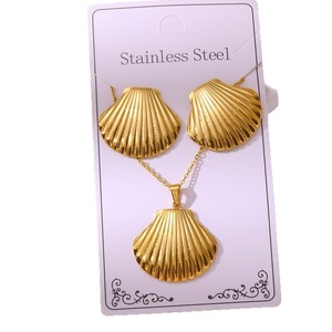 Conjunto de Brincos e Colar Unissex em Aço Inoxidável Estilo Hidráulico Europeu-Americano, Bestseller Transfronteiriço para Festas de Casamento - Product Image 5