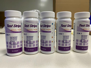 Độ chính xác cao 5 in1 độ kiềm nước độ cứng miễn <span class=keywords><strong>ph</strong></span>í Clo PH6.2-8.4 <span class=keywords><strong>pH</strong></span> Kiểm tra dải cho nước máy Hồ bơi hồ cá - Product Image 2