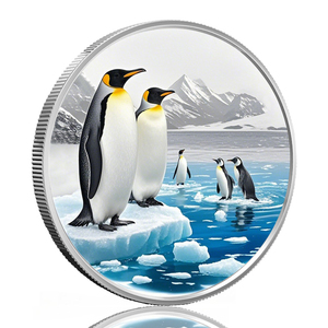 Tinh khiết. 999 bạc tuyệt đẹp chim cánh cụt 1 oz Bạc thỏi đồng xu cao cấp động vật theo chủ đề đầu tư Bộ sưu tập các loài có nguy cơ tuyệt chủng - Product Image 2