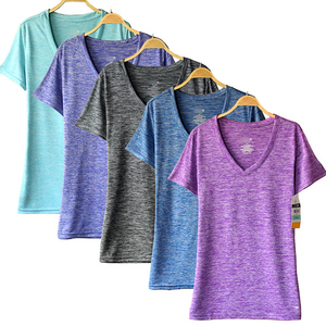 <span class=keywords><strong>2022</strong></span> moda europea y americana suelta transpirable mujeres deportes manga corta hogar ocio Tops - Product Image 2