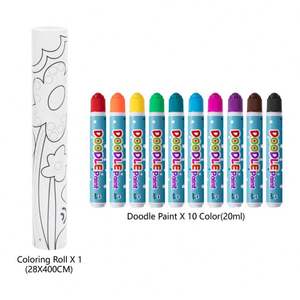 Juego de pintura de garabatos para niños no tóxico, rollo de mapa, arte para colorear, dibujo y pintura, juguetes para niños - Product Image 2