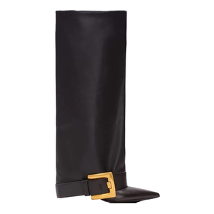 Women's Over-the-Knee <b>Boots</b> Summer Fall Winter 2026 New Pointed Toe Stiletto Heel Leather Black High-Heeled <b>Boots</b> - Product Image 1