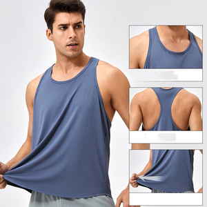 <b>Men</b>’s Loose Fit Gym Tank Top Quick Dry Breathable Running Training <b>Stringer</b> <b>Vest</b> Custom Logo Available - Product Image 1