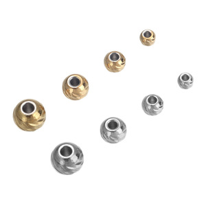 Perles facettées en acier inoxydable 4 mm, motif couteau, perles rondes dispersées pour la fabrication de bijoux DIY - Product Image 5
