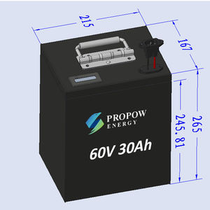딥 사이클 EV 배터리 36V 48V <span class=keywords><strong>60V</strong></span> 30Ah 배터리 전기 오토바이 용 Ebike 리튬 배터리 72V - Product Image 2