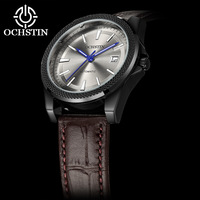OCHSTIN – montre automatique pour hommes, mouvement mécanique, calendrier, étanche, bracelet en cuir lumineux, boucle magnétique