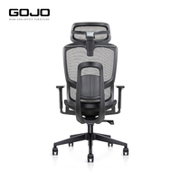 Silla de oficina ergonómica moderna de lujo con respaldo medio, soporte Lumbar, malla ajustable, asiento giratorio para ordenador, nailon, trabajo extensible para CEO