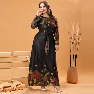 Abito Primaverile Estivo Plus Size, Elegante <span class=keywords><strong>Abbigliamento</strong></span> Femminile, Maglia a Maniche Lunghe Extra Large - Product Image 5