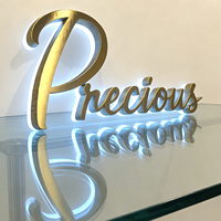 Enseigne commerciale personnalisée, enseigne LED rétroéclairée 3D pour la publicité en vitrine, signalétique, logo d'identité de marque, plaque