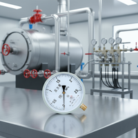Hydraulic Pressure Gauge DN15 Base Media OEM Customizable