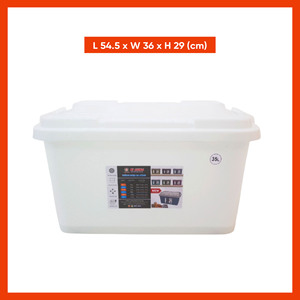 Multi Color Baby Plastic <b>Box</b> <b>Lockable</b> <b>Storage</b> Bin Food Grade PP 35L Airtight Eco-Friendly Durable Easy Clean Organizer Secure - Product Image 2