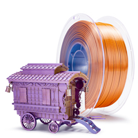 Filament triple couleur dégradé au clair de lune lac Pla imprimante 3d 1.75mm soie matériel d'impression 3d pour impressions 3D tiges en plastique