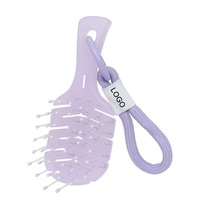 Nouveautés : Brosse démêlante compacte pour cheveux, format mini porte-clés, avec poils en nylon, design palette, qualité salon, idéale pour les voyages
