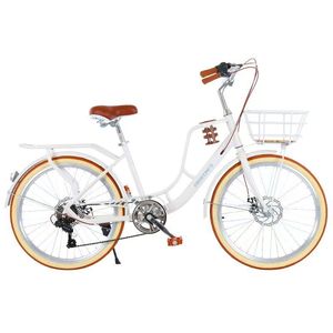 <span class=keywords><strong>Bicicleta</strong></span> Urbana <span class=keywords><strong>de</strong></span> 24 Pulgadas para Adultos y Niños, con Freno <span class=keywords><strong>de</strong></span> Pedal Trasero, 6 Velocidades, Cuadro <span class=keywords><strong>de</strong></span> Acero, Estilo Hardtail, para Estudiantes - Product Image 1