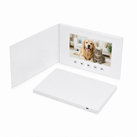 Brochure vidéo publicitaire personnalisée A5 à couverture souple avec écran LCD numérique 7 pouces, carte cadeau d'affaires en papier fait main, vente en gros ODM/OEM