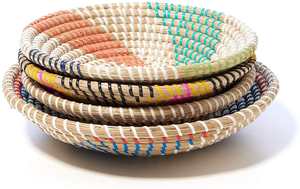 Tapisserie Art Déco tissée, décoration <span class=keywords><strong>murale</strong></span> suspendue, rangement, fait main, en herbe de mer naturelle, plat - Product Image 2