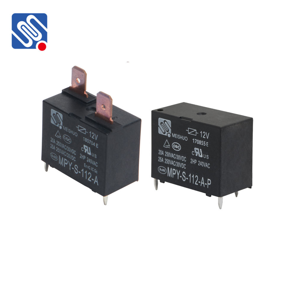 Meishuo MPY OEM 12v 4pin 20a 25a Relays Mini Pcb 250vac Electric Relay for air Conditioner