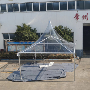 เต็นท์หลังคาทรงเจดีย์แบบกำหนดเอง เต็นท์งานแสดงสินค้าที่ทนทาน เต็นท์ขนาดใหญ่สำหรับจัดงานอีเว้นท์ได้ถึง 100 <span class=keywords><strong>คน</strong></span> (มีตัวเลือกสีขาว/โปร่งใส) - Product Image 1