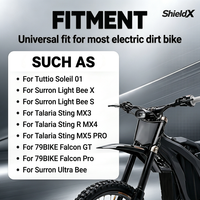 Plaque de protection Moto Style Surron Light Bee Ultra Bee Numder Plate ShieldX, autocollant personnalisé en gros, accessoires moto Surron LBX