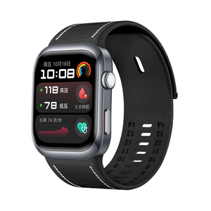 Cinturino in Pelle e Silicone Eraysun per <span class=keywords><strong>Huawei</strong></span> <span class=keywords><strong>Band</strong></span> D2, Lussuoso, Traspirante, Regolabile, Sportivo - Product Image 1