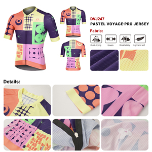 Maillot de cyclisme Darevie Custom Pro, léger, respirant, manches courtes, pastel, <span class=keywords><strong>voyage</strong></span>, unisexe - Product Image 5
