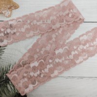 Bande élastique en dentelle picot à bord festonné, garniture de couture en maille décorative pour ceintures, sous-vêtements, vêtements, chaussures, logo HH4K, Spandex/Nylon, motif floral