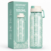Bouteille d'eau personnalisée de 35 oz à col étroit, sans BPA, durable et étanche, légère, idéale pour la randonnée, la salle de sport, le travail, les voyages et le bureau
