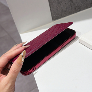 Étui portefeuille à rabat en cuir PU avec grille, fentes pour cartes, fermeture magnétique pour <span class=keywords><strong>iPhone</strong></span> 12 <span class=keywords><strong>13</strong></span> 14 15 16 17 18 <span class=keywords><strong>Pro</strong></span> <span class=keywords><strong>Max</strong></span>, compatible charge sans fil, <span class=keywords><strong>coque</strong></span> antichoc - Product Image 5