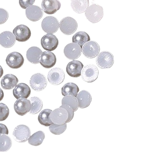 Perles plates en ABS effet nacré pour nail art DIY, matériel de beauté pour téléphone portable, demi-cercle 10mm, <span class=keywords><strong>2000</strong></span> - Product Image 3