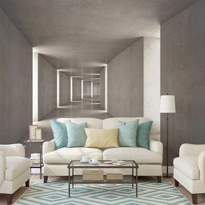 Trừu tượng đường hầm 3D hình nền xi măng tường nền tường Sơn Bóc và dính tường trang trí - Product Image 3