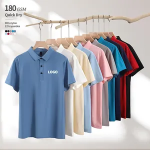 Bán Sỉ Áo Thun Polo Co Giãn Thoáng Khí Thấm Mồ Hôi 180 Gram 88% Nylon + 12% Spandex Cho Nam