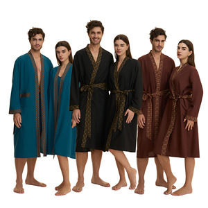 Nuovo Set <span class=keywords><strong>Accappatoio</strong></span> Lungo in Cotone Cloud per Coppie 2026 - Morbido e Confortevole Abbigliamento da Casa Coordinato - Product Image 5