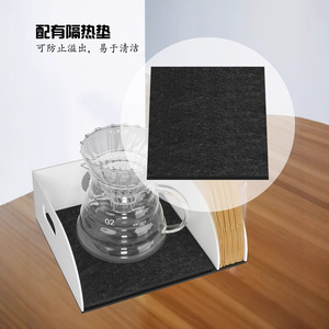 Support de rangement pour café filtre en acrylique avec porte-filtre et brosse pour la préparation du café filtre à la main - Product Image 4