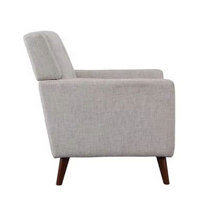 Sillón de Tela de Lino Suave con Cojín Acolchado y Patas de Madera, Silla Moderna para Sala de Estar - Product Image 4