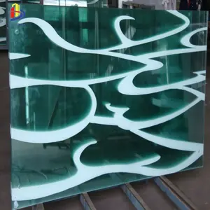 Printing glass laminated art glass with decorative printing