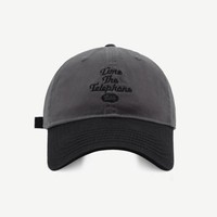 Gorra de Béisbol de Sarga de Algodón Lavado Estilo Vintage con Contraste de Color y Bordado 3D de Letras, Parte Superior Suave, Unisex, Casual, Venta al por Mayor