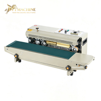 Machine à sceller les sachets en continu manuelle pour l'emballage alimentaire de grains de café, de snacks, d'épices, d'ingrédients secs, de confiseries et de sachets en aluminium